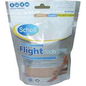 Scholl Flight Socks Sheer 6.5-8/ Natural