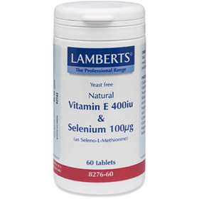 Lamberts Vitamin E 400iu with Selenium 100mcg 60 tablets