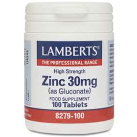 Lamberts Zinc 30mg (as Gluconate) (100)