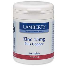 Lamberts Zinc 15mg/Copper 1mg 90 tablets