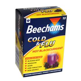 Beechams Cold and Flu Hot Blackcurrant 10