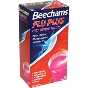 Beechams Flu Plus Hot Berry Fruits 10