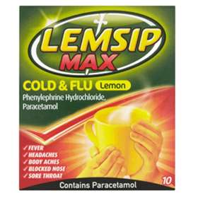 Lemsip Max Flu Pharmacy Strength Lemon Sachets 10