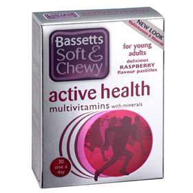 Bassett's Soft & Chewy Multivitamin, minerals and probiotics 30X Raspberry