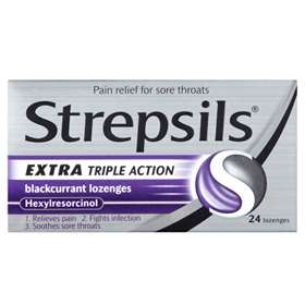 Strepsils Extra Blackcurrant Lozenges 24