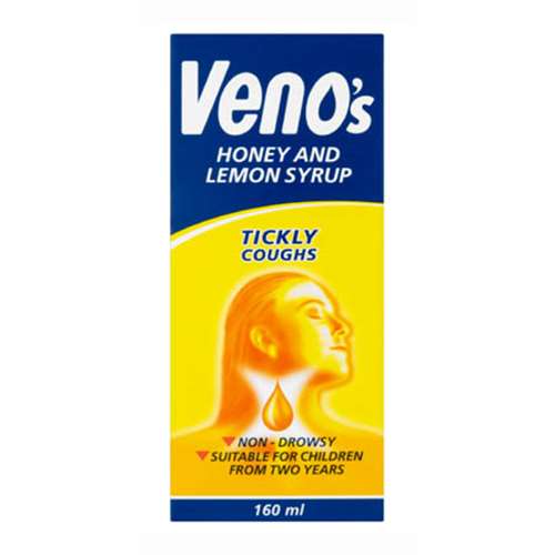 Veno's Honey and Lemon For Tickly Coughs 160ml ExpressChemist.co.uk