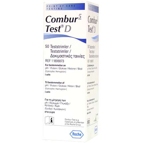 Combur 5 Urine Test Strips 50x