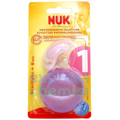 **Clearance** NUK Starlight Soother + Box 0-6 months (pink/lilac)