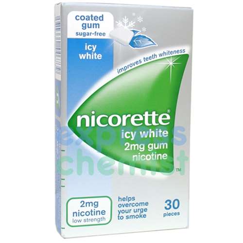 Nicorette Icy White 2mg Gum (30)