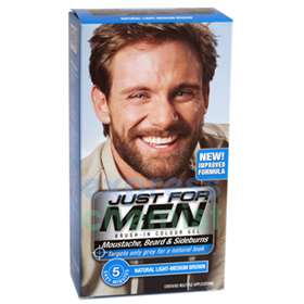 Just for Men - Gel for Moustache, Beard & Sideburns - Light-Medium Brown