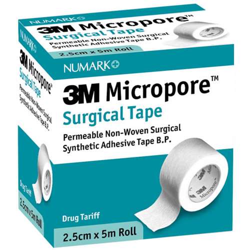 Numark 3M Micropore Surgical Tape 2.5cm x 5m ExpressChemist.co.uk