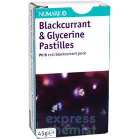 Numark Blackcurrant & Glycerine Pastilles 45g