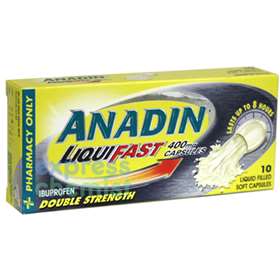 Anadin Liquifast 400mg Capsules (10)