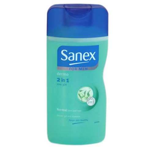 Sanex For Men Dermo 2 in 1 Shower Gel And Shampoo For Normal Skin And Hair 250ml