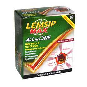 Lemsip Max All In One Wild Berry & Hot Orange Sachets 10
