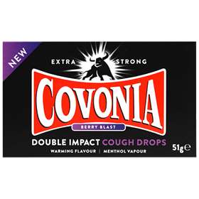 Covonia Berry Blast Double Impact Cough Drops 51g