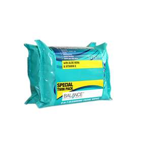Balance Active Formula 6 in 1 Cleansing Facial Wipes 25 Twin Pack