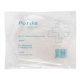 Portia Polythene Disposable Gloves Medium x25