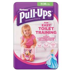 Girls Huggies Pull Ups Training Pants M 10-18kg (22-40 lbs) 16 Pants