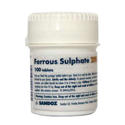 Ferrous Sulphate 100 Tablets 200mg ExpressChemist.co.uk Buy Online