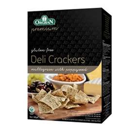 Orgran Gluten Free Deli Crackers Multigrain with Poppyseed 100g