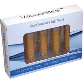 Vapourlites Electronic Cigarette Tobacco Flavour Refills 0mg