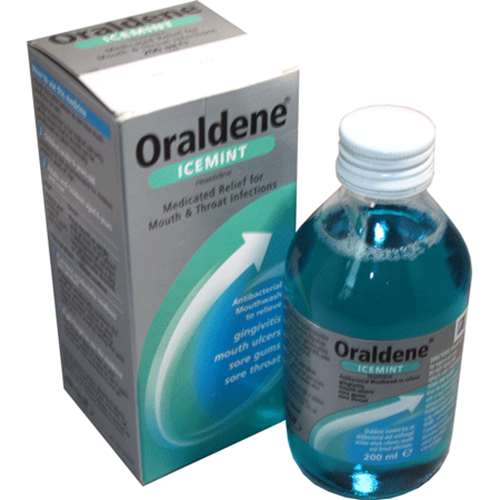 Oraldene Icemint Medicated Mouthwash 200ml ExpressChemist.co.uk Buy