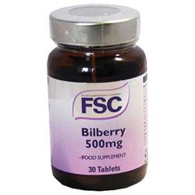 FSC Bilberry 500mg 30 Tablets