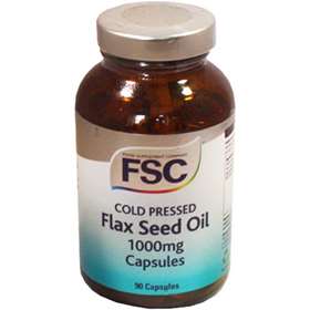 FSC Cold Pressed Organic Flaxseed Oil 1000mg - 90 Capsules
