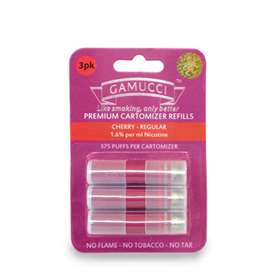 Gamucci Cherry Regular 1.6% per ml Nicotine Cartomizer Refills 3