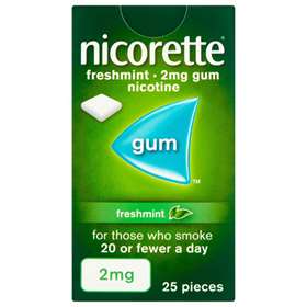 Nicorette Freshmint 2mg Nicotine Gum 25 Pieces