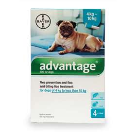 Advantage Flea Prevention and Treatment Solution  for Dogs 4 x 1.0ml.