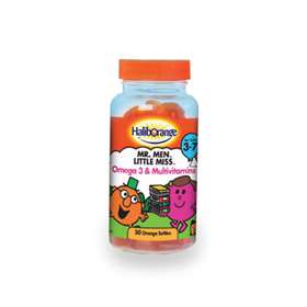 Haliborange Mr Men Little Miss Omega 3 And Multivitamins 30 Orange Softies For Kids 3-7
