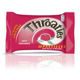 Throaties Pastilles Strong Original Honey & Menthol 10 Pack