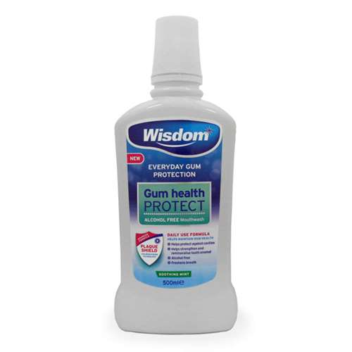 Wisdom Gum Health Protect Mouthwash 500ml ExpressChemist.co.uk Buy