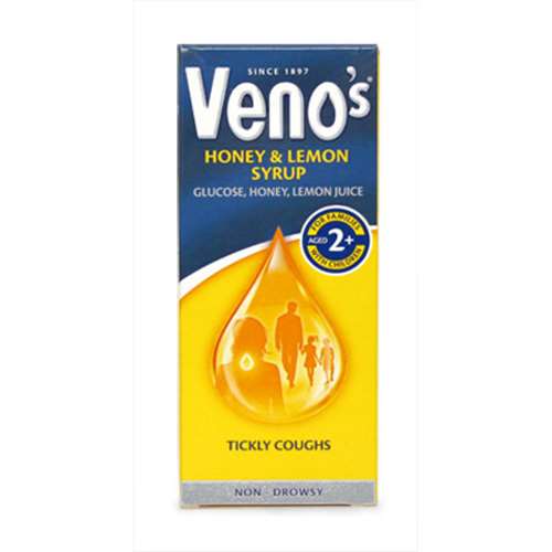 Veno's Honey and Lemon Syrup NonDrowsy 100ml ExpressChemist.co.uk