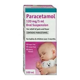 Paracetamol 2+Months 120mg/5ml Oral Suspension 100ml - Cherry