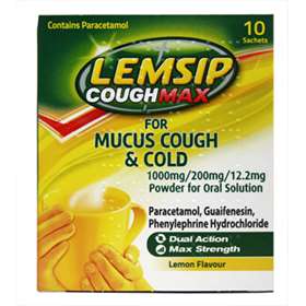 Lemsip Cough Max Lemon Flavour Sachets 10