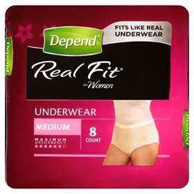 Depend Real Fit Underwear for Women Medium 8 Pants