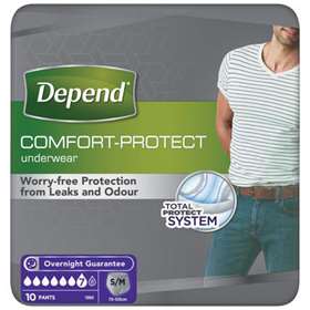 Depend Comfort-Protect Incontinence Underwear For Men Size S/M 10