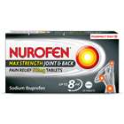 Nurofen Max Strength Joint & Back Pain Relief 512mg Tablets.