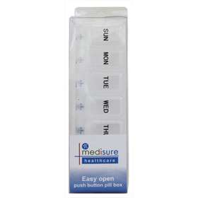 Medisure Healthcare Easy Open Push Button Pill Box