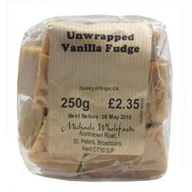 Michaels Wholefoods Unwrapped Vanilla Fudge - 250g
