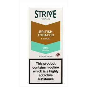Strive Vaping British Tobacco 6mg Nicotine E-Liquid - 10ml