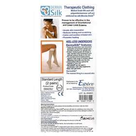 Derma Silk Therapeutic Knee-High Stockings standard length.