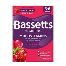 Bassetts Multivitamins Strawberry Flavour Soft Chews 3 to 6 Years 30