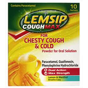 Lemsip Cough Max 10 Sachets Lemon and Menthol flavour