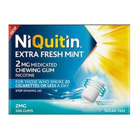 NiQuitin Extra Fresh Mint 2mg Medicated Chewing Gum 200 Gums