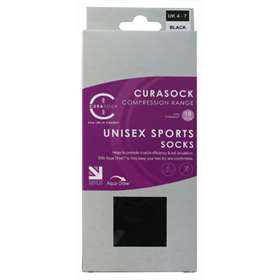 Curasock Unisex Sport Socks Size UK 4-7 Black