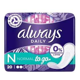 Always Daily Normal To Go 20 Unscented